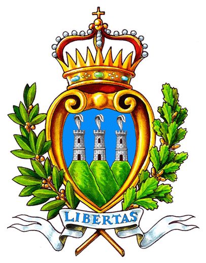 Coat of arms (crest) of National Arms of San Marino