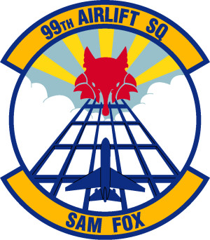 Coat of arms (crest) of the 99th Airlift Squadron, US Air Force