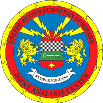 Coat of arms (crest) of the US European Command Joint Analysis Center, USA