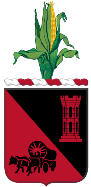 Coat of arms (crest) of the 128th Engineer Battalion, Nebraska Army National Guard