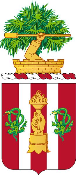 Coat of arms (crest) of the 1st Air Defense Artillery Regiment, US Army