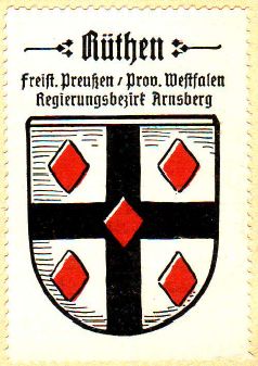 Wappen von Rüthen/Coat of arms (crest) of Rüthen