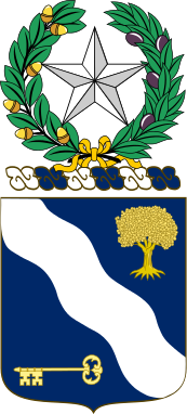 Coat of arms (crest) of the 143rd Infantry Regiment, Texas Army National Guard