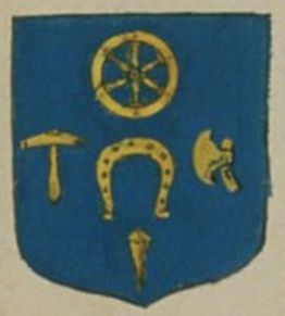 Coat of arms (crest) of Farriers and Wheelwrights in Hanau County