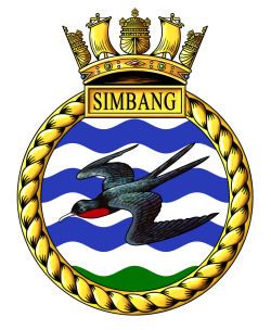 Coat of arms (crest) of the HMS Simbang, Royal Navy