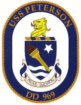 Coat of arms (crest) of the Destroyer USS Peterson (DD-969)