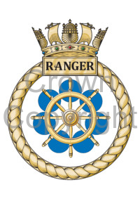 Coat of arms (crest) of the HMS Ranger, Royal Navy