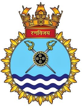 Coat of arms (crest) of the INS Ranvijay, Indian Navy