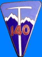 Coat of arms (crest) of the 140th Alpine Infantry Regiment, French Army