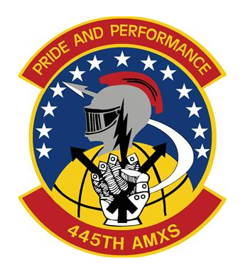 Coat of arms (crest) of the 445th Aircraft Maintenance Squadron, US Air Force