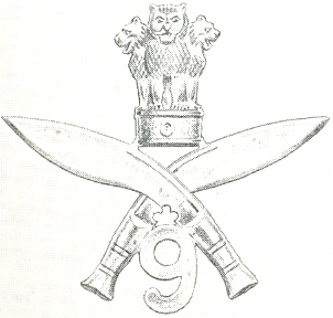 Coat of arms (crest) of 9th Gorkha Rifles, Indian Army