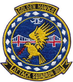 Coat of arms (crest) of Attack Squadron (VA) 303 Golden Hawks, US Navy
