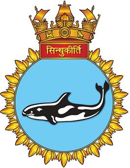 Coat of arms (crest) of the INS Sindhukirti, Indian Navy