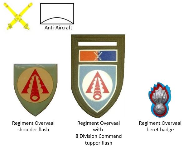 Coat of arms (crest) of the Regiment Overvaal, South African Army