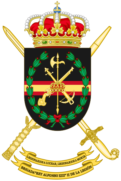 File:Brigade King Alfonso XIII II of the Legion, Spanish Army.png