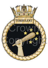 Coat of arms (crest) of the HMS Turbulent, Royal Navy