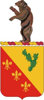 Arms of 129th Field Artillery Regiment, Missouri Army National Guard