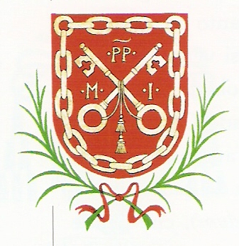 Arms (crest) of the Parish of Saint Martin I Pope, Rome