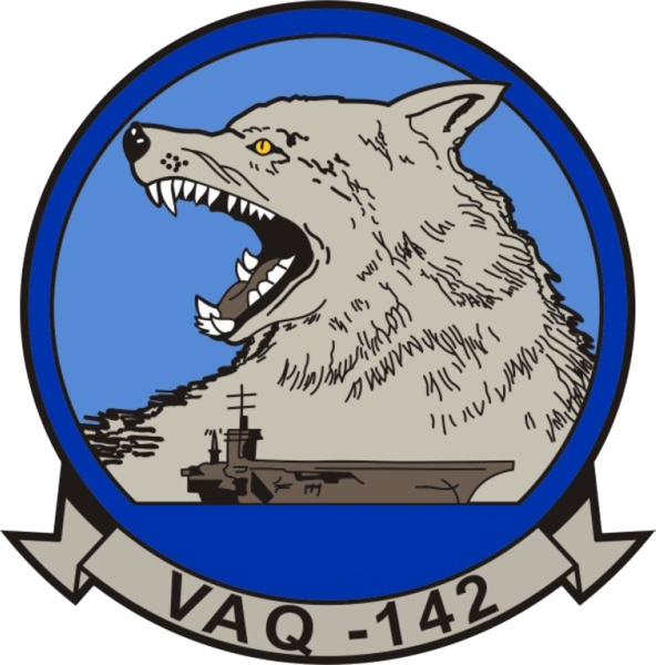 File:Electronic Attack Squadron (VAQ) - 142 Gray Wolves, US Navy.png