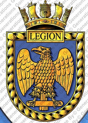 Coat of arms (crest) of the HMS Legion, Royal Navy