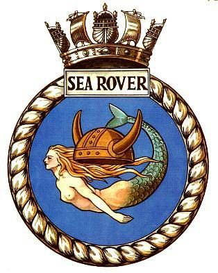 Coat of arms (crest) of the HMS Sea Rover, Royal Navy