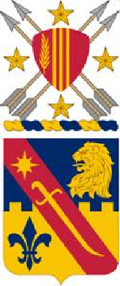Coat of arms (crest) of the Special Troops Battalion, 1st Brigade, 1st Infantry Division, US Army