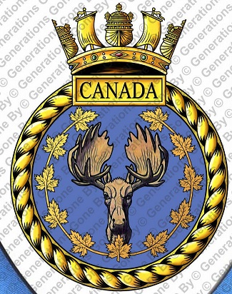 Coat of arms (crest) of the HMS Canada, Royal Navy