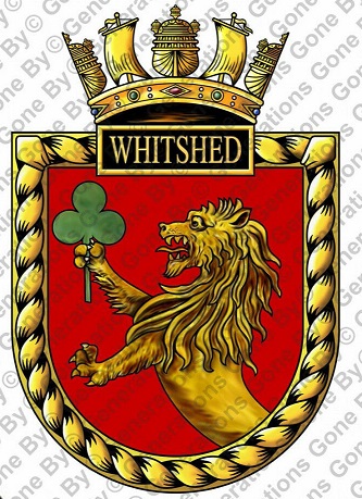 Coat of arms (crest) of the HMS Whitshed, Royal Navy