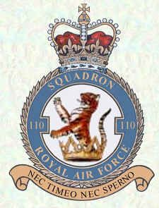 Coat of arms (crest) of the No 110 Squadron, Royal Air Force