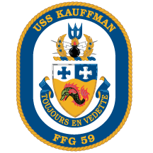 Coat of arms (crest) of the Frigate USS Kauffman (FFG-59)