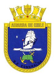 Coat of arms (crest) of the Sail Training Ship Esmeralda (BE-43), Chilean Navy