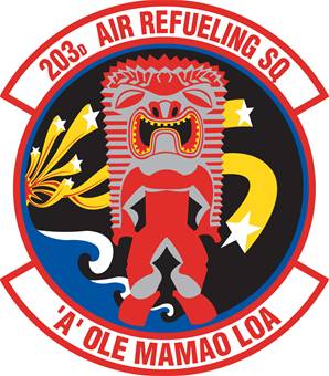 Coat of arms (crest) of the 203rd Air Refueling Squadron, Hawaii Air National Guard