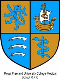 Arms of Royal Free, University College and Middlesex Medical Students RFC