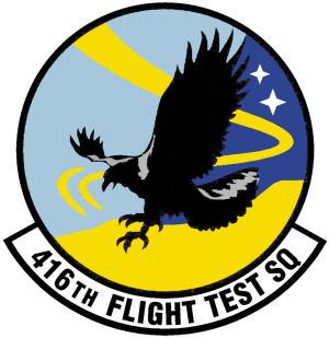 Coat of arms (crest) of the 416th Flight Test Squadron, US Air Force