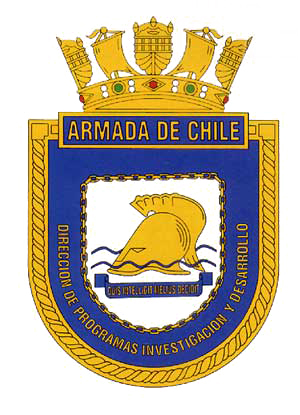 Coat of arms (crest) of the Directorate of Development Research Programs, Chilean Navy