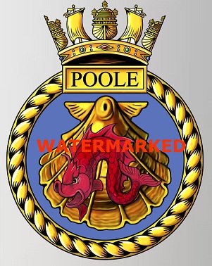 Coat of arms (crest) of the HMS Poole, Royal Navy