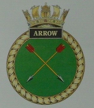 Coat of arms (crest) of the HMS Arrow, Royal Navy