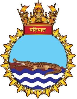 Coat of arms (crest) of the INS Gharial, Indian Navy