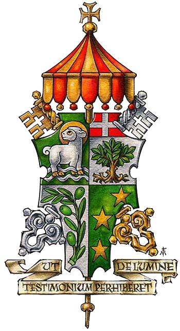 Arms (crest) of Collegiate Basilica of St. John the Baptist, Oneglia