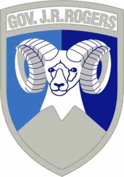Coat of arms (crest) of Governor J.R. Rogers High School Junior Reserve Officer Training Corps, US Army