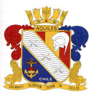 Coat of arms (crest) of the Troopship Aquiles (AP-41), Chilean Navy