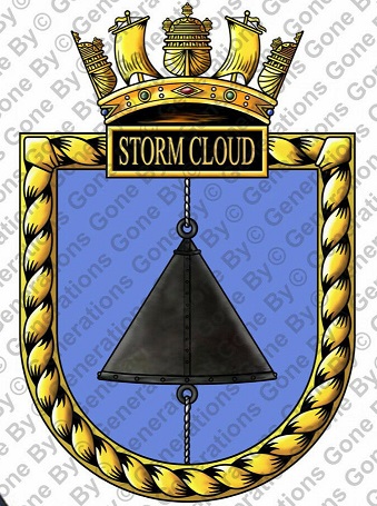 Coat of arms (crest) of the HMS Storm Cloud, Royal Navy