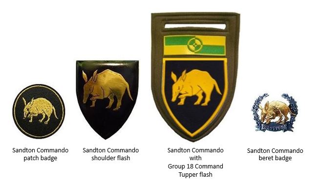 Coat of arms (crest) of the Sandton Commando, South African Army