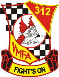 Coat of arms (crest) of VMFA-312 Checkerboard, USMC