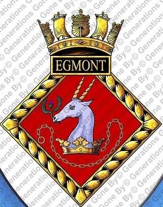 Coat of arms (crest) of the HMS Egmont, Royal Navy