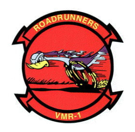 Coat of arms (crest) of Marine Transport Squadron (VMR)-1 Roadrunners, USMC