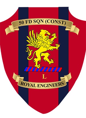 Coat of arms (crest) of the 50 Field Squadron (Construction), RE, British Army