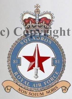 Coat of arms (crest) of the No 81 Squadron, Royal Air Force