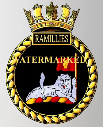 Coat of arms (crest) of HMS Ramillies, Royal Navy
