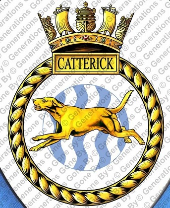 Coat of arms (crest) of the HMS Catterick, Royal Navy